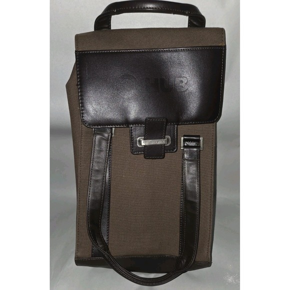 Cutter & Buck American Classics Brown Canvas & Leather Tall Pouch Bag MSRP $165 - Picture 3 of 10